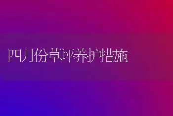 四月份草坪养护措施