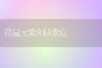 微量元素和缺素症