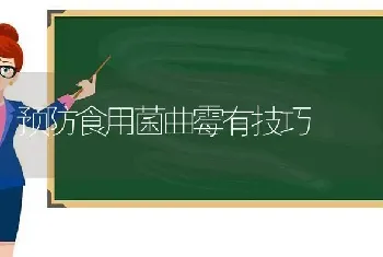 预防食用菌曲霉有技巧