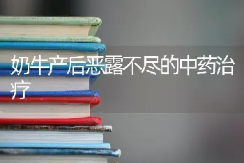 奶牛产后恶露不尽的中药治疗