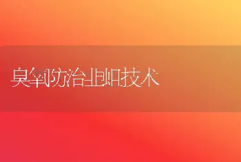 臭氧防治韭蛆技术