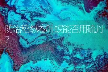 防治稻纵卷叶螟能否用硫丹?