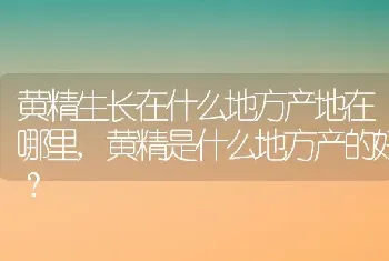 黄精生长在什么地方产地在哪里