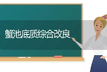 蟹池底质综合改良