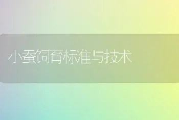 小蚕饲育标准与技术