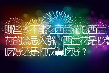 哪些人不能吃西兰花吃西兰花的禁忌人群