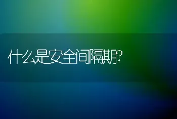 什么是安全间隔期?