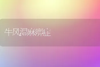 牛风湿麻痹症