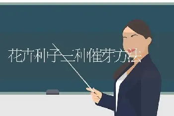 花卉种子三种催芽方法