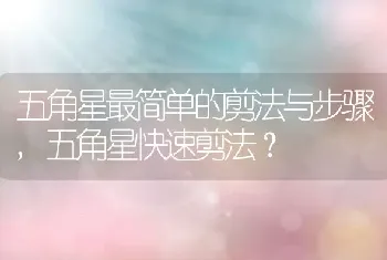 五角星最简单的剪法与步骤