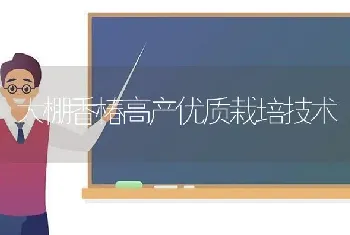 大棚香椿高产优质栽培技术