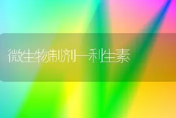 微生物制剂—利生素