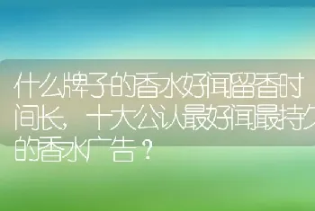 什么牌子的香水好闻留香时间长