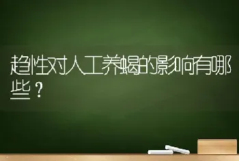 趋性对人工养蝎的影响有哪些?