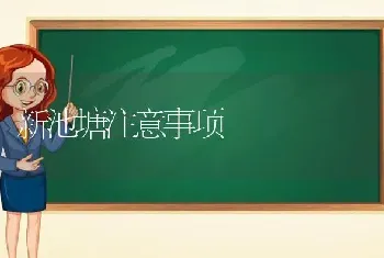 新池塘注意事项