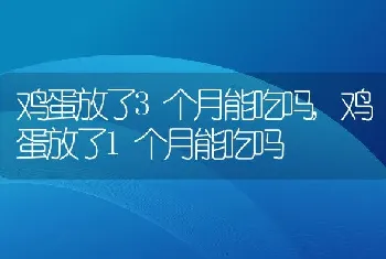 鸡蛋放了3个月能吃吗