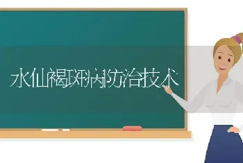 水仙褐斑病防治技术