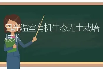 日光温室有机生态无土栽培技术