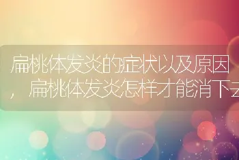 扁桃体发炎的症状以及原因