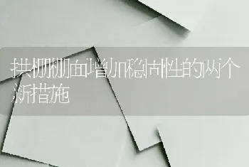 拱棚棚面增加稳固性的两个新措施