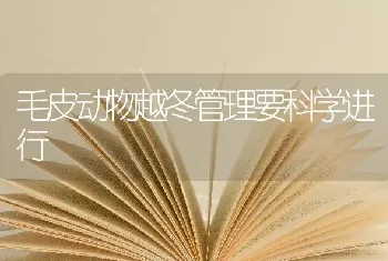 毛皮动物越冬管理要科学进行